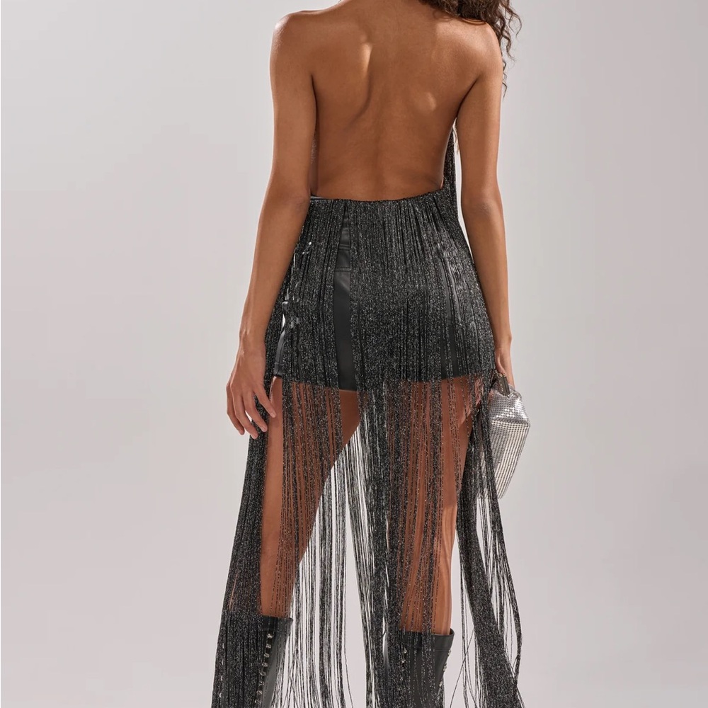 Akira Fringe body suit in Black - Picture 7 of 8